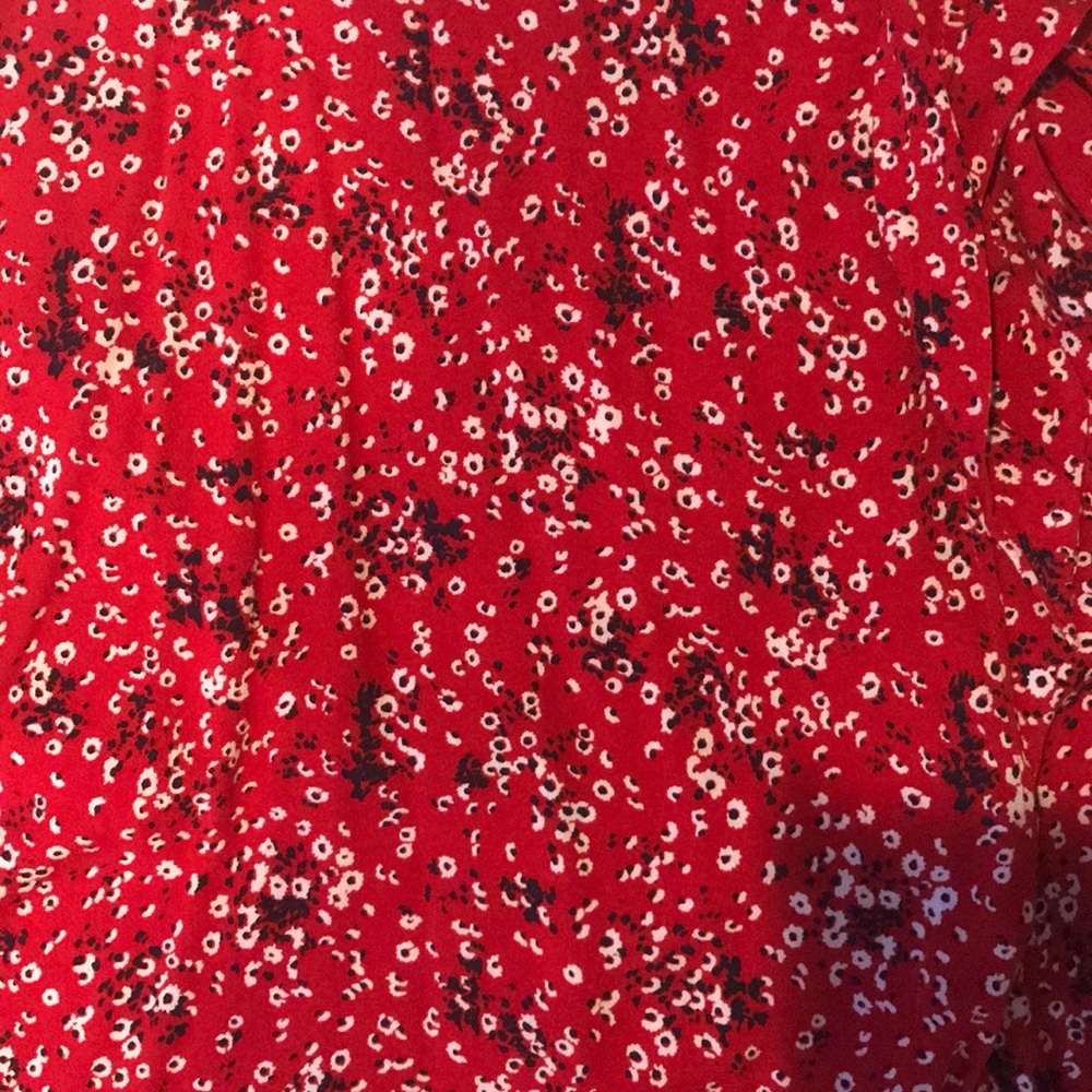 Universal Thread Red Floral Wrap Dress - Picture 8 of 8